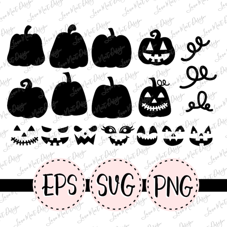 Pumpkin Face SVG Bundle Pumpkin SVG Bundle Halloween SVG, Jack O ...