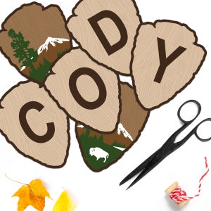 Parc national, thème du camp, fête, impression instantanée, modifiable, téléchargement numérique, bannières, chiffres et accents png pdf jpeg bricolage