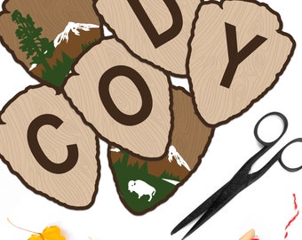 Parque Nacional, Tema de Campamento, Fiesta, Imprimible Instantáneamente, Editable, Descarga Digital, Letras, Números y Acentos para Banners (PNG, PDF, JPEG, DIY)
