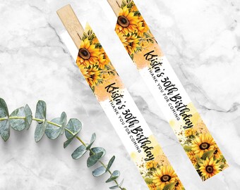 Sunflower Chopstick Sleeves Set of 12, Wedding Bridal Shower Favors Baby Shower Party Decor Floral Chopstick Covers Sushi Party  Table Decor