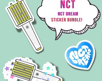 NCT Lightstick - NCT Dream Kpop Sticker Set Cute K-Pop Stickers Vinyl laptop water bottle sticker Sticker KPOP