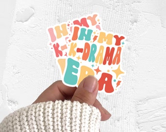 Pegatinas de drama coreano, K-Drama, pegatina de amor, En mi era de K-Drama, pegatina de regalo, pegatina de regalo para drama coreano, amor, linda pegatina para botella de agua