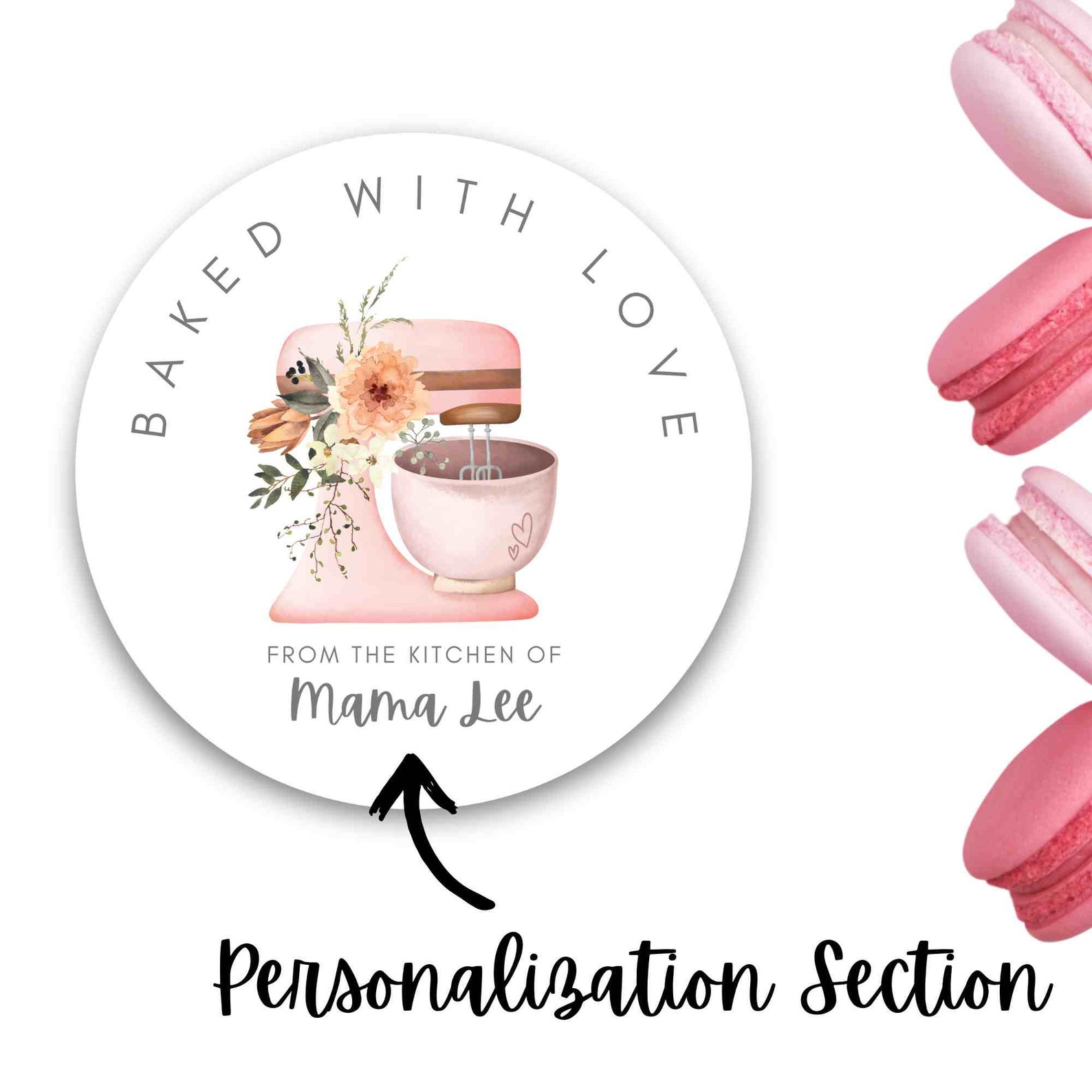 Bake With With Personalized Custom Baked Goods Labels Small Business ...