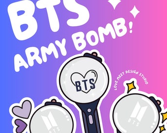 BTS Army Bomb Sticker Set - Kpop Decals (3 ct) Army BTS Concert