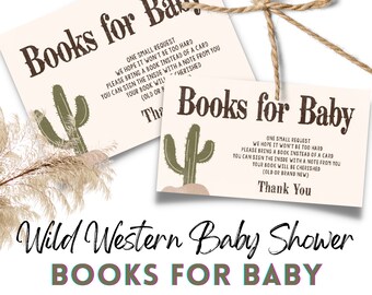 Books For Baby - Wild West, Western, Cowboy Cowgirl Rodeo Theme | DIY Party | Instant Printable, Country, Neutrals, jpeg, pdf, Baby Shower