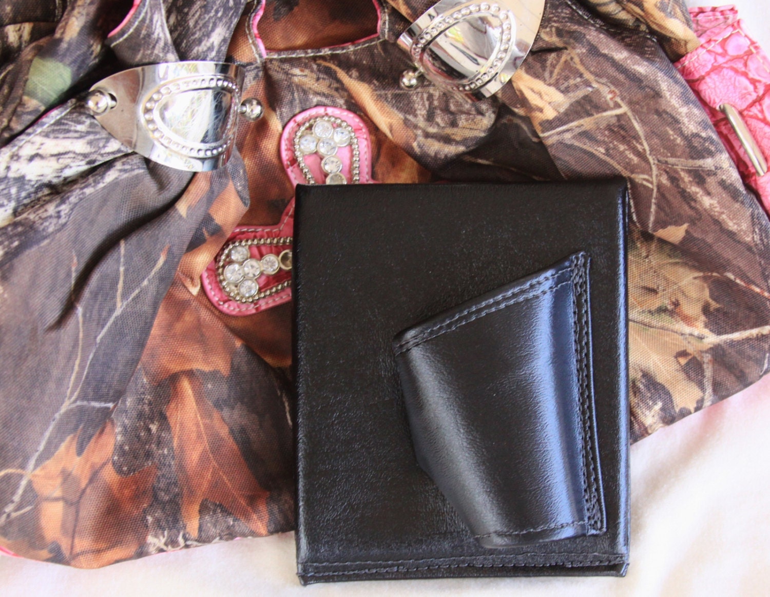 Mini Auto Black Concealed carry purse holster insert 380 LCP p380 P3AT