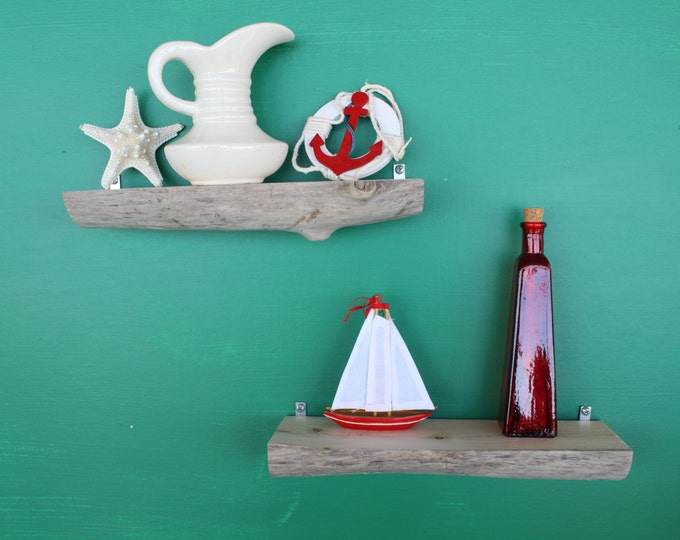 Driftwood Wall Shelves Set of 2 Natural Driftwood Display Shelves 11l