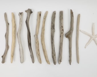 Driftwood, 11" to 12" Sticks, 10 Driftwood Pieces, 1/2" to 3/4" Diameter, Supply, Bulk Driftwood for Arts, Crafts, Sculpture, DIY, Macramé