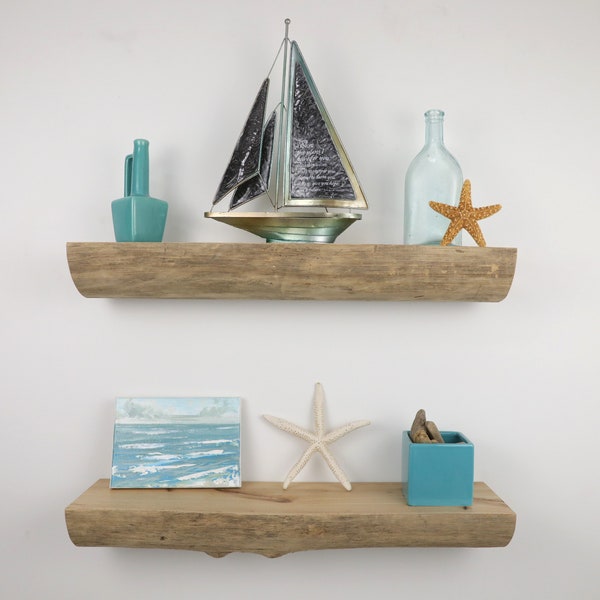 Driftwood Shelves, 22" - Set of 2 - Display, Wood, Floating, Wall Shelves, Nautical, Natural Accent, Boho, Lake House, Coastal Décor, OOAK