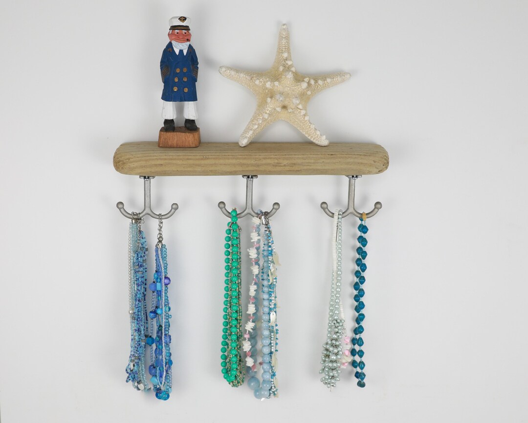 Driftwood Shelf and Coat Rack / Purse, Towel Hooks / Wall Organizer