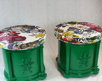Available-PAIR upholstered end tables