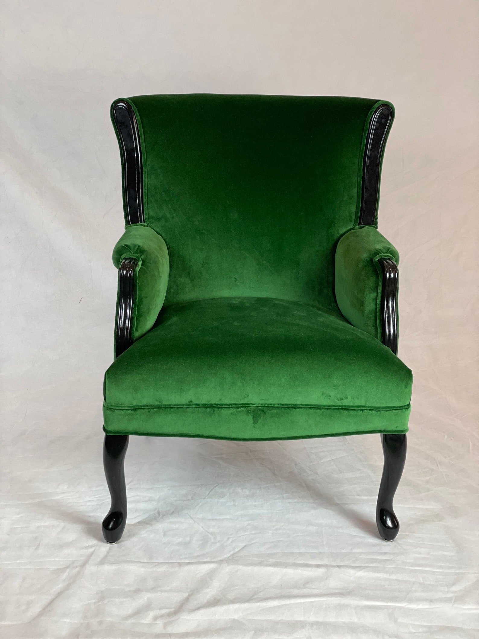 Availablefree Shipping Green Velvet Vintage Chair With Etsy