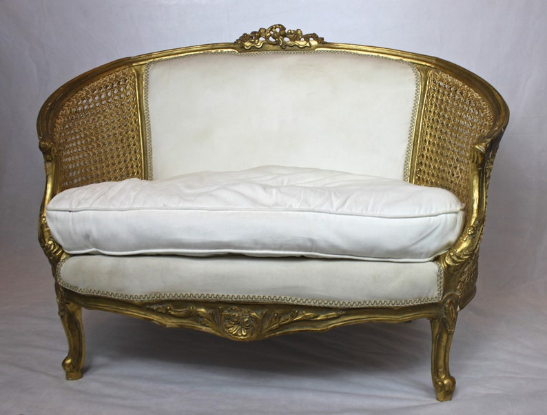 You Decide-Guilded Cane French Loveseat image 3