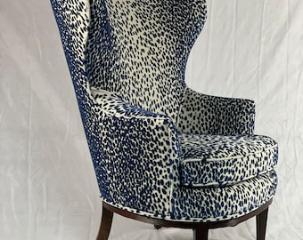 Can replicate free shipping blue and white spotted chair