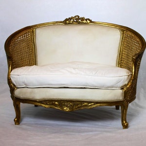 You Decide-Guilded Cane French Loveseat