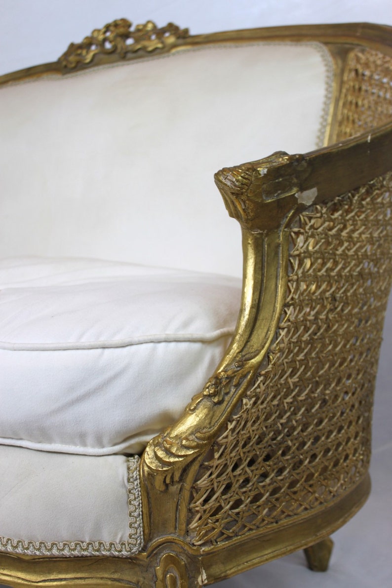 You Decide-Guilded Cane French Loveseat image 4