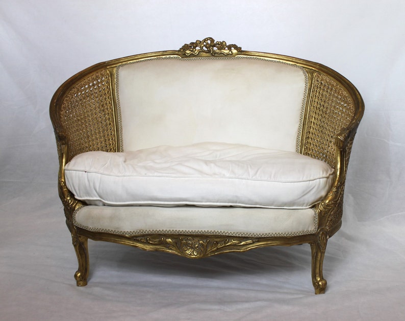 You Decide-Guilded Cane French Loveseat image 2