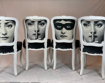 Free Shipping-4 Dining chairs Fornasetti