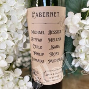 Matrimonio Tema VINO | Vintage Rustico | Etichetta per Tableau mariage + Segnatavolo | File Digitale da Stampare | Personalizzazioni incluse