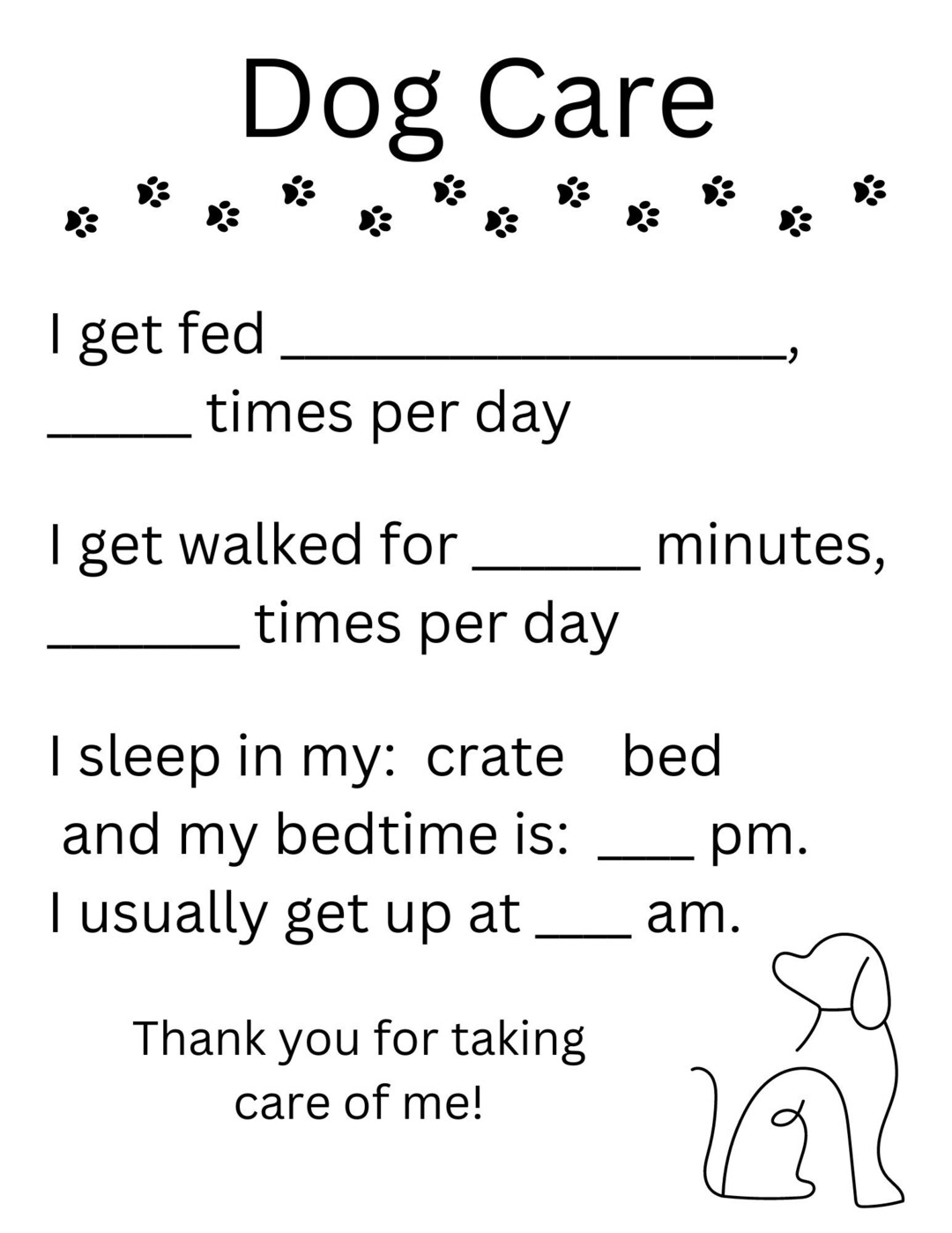 dog-care-sheet-printable-travel-directions-for-dog-petsitter