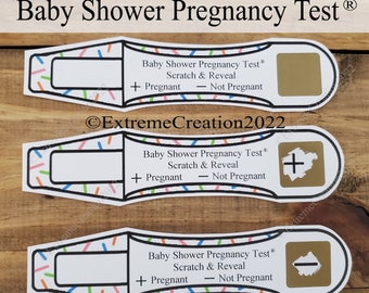 Baby Shower Game Scratch Off Pregnancy Test Game for Baby Shower