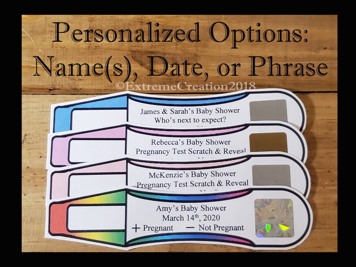 Baby Shower Pregnancy Test Baby Shower Pregnancy Test Game Etsy