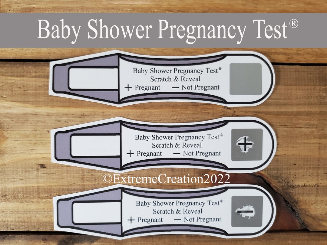 Baby Shower Pregnancy Test Baby Shower Pregnancy Test Game Etsy