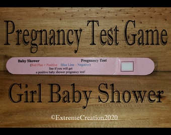 Girl Baby Shower Game - Baby Shower Game - Baby Shower - Girl Baby Shower - Pregnancy Test Game - Shower Favor -  Pink Baby Shower - Game