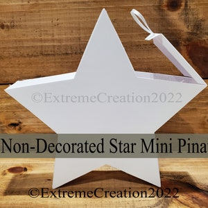 Star Mini Pinata - 8 inches Tall - DIY - Decorate Yourself - Party Activity - Mini Piñata - Star Pinata - Pinata - 1 Mini Pinata