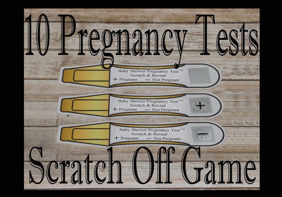 Baby Shower Game Pregnancy Test Game Baby Shower Activity Etsy