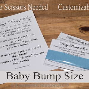 Baby Bump Size Game - Baby Shower Game - Measure Mommy&#39;s Belly - Baby Bump - Baby Shower