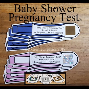 Fun Baby Shower Pregnancy Test Scratch Off Game