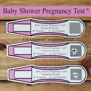 Pregnancy Test - Baby Shower - Scratch Off Cards - Baby Shower Games - Any Color - Baby Shower Pregnancy Test®