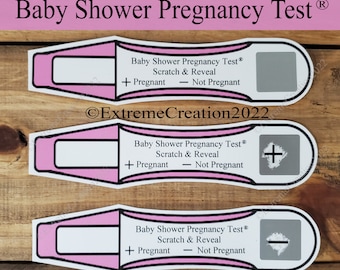 Pregnancy Test - Baby Shower - Scratch Off Cards - Baby Shower Games - Any Color - Baby Shower Pregnancy Test®