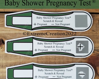 Baby Shower Games Scratch Off Pregnancy Test for Baby Shower