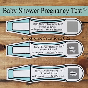 Scratch Off Baby Shower Game Cards - Baby Shower Activities - Baby Shower Game - Pregnancy Test