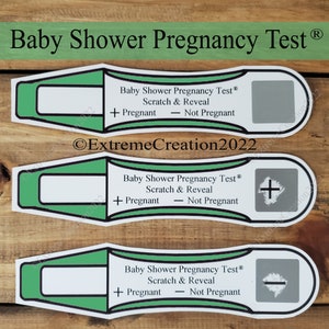 Baby Shower Game Scratch Off Pregnancy Test for Fun Baby Shower Favors Personalized Option Pregnancy Test Scratch Off Game for Baby Showers