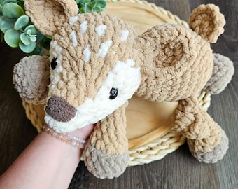 Crochet Fawn Deer Woodland Animal | Handmade Deer | Crochet Spotted Deer | Crochet Fawn | Crochet Handmade Deer Forest |Woodland Nursery Toy