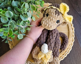 Crochet Baby Monkey | Handmade Monkey Mini Lovey | Mini Chimp Snuggler | Crochet Monkey | Nursery Crochet Toy | Handmade Chimp Lovey