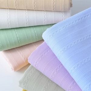 20 Colors - Cotton Fabric By The Yard, Striped Cotton Jacquard Fabric, Soft Sewing Material, Dresses Shirt Fabric, Home Decoration Fabric