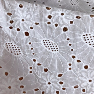 Cotton Fabric off White Eyelet Fabric by the Yard Eyelet - Etsy