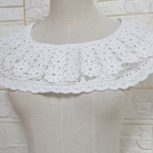 Beautiful Victorian Lace Collar, Women Lace Collar, Off white 3 Layer Sewing Collar for Shirt Accessories