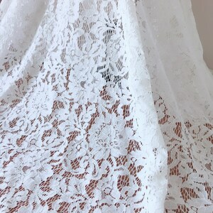 Retro Chic French Lace Soft Floral Chantilly Lace Fabric for Bridesmaid ...