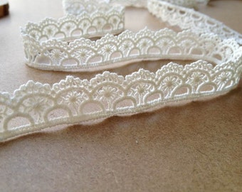 Cotton Ribbon Lace, White Cotton Lace Trim, Lace Gift Wrap, Embellishment Lace