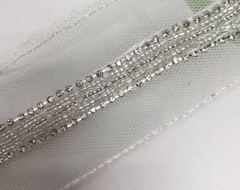 Adorno de diamantes de imitación cortado a medida, adorno de cuentas de perlas para fajas de novia, diademas, decoración de pasteles de boda