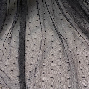 Tessuto elastico in tulle nero, tessuto elasticizzato a pois morbidi, tessuto per abiti da neonato, design per costumi di lingerie