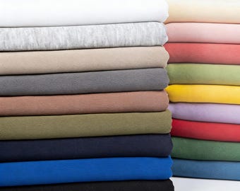 18 Colors-Sweatshirt Fabric Jersey, Hoodie Fabric, Loopback Knit Sportswear, Casual Wear, Harem Pants Material, by the Yard