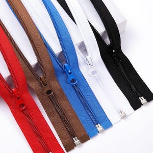 10 couleurs - Fermeture à glissière simple, fermeture à glissière de séparation, fermeture à glissière pour robe longue, fermeture à glissière pour sac à main, fermeture à glissière pour veste, fermeture à glissière pour doudoune, 5 pièces