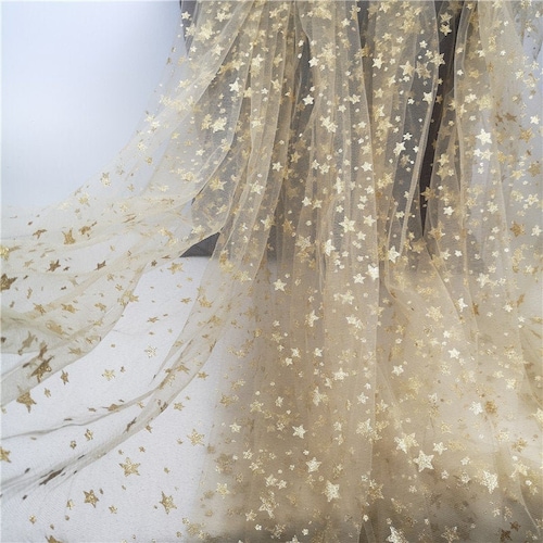Stars Mesh Fabric, Gold Stars Glitter Print Lace Fabric for Flower Girl  Dress, Party Dress, Wedding Decoration - Etsy
