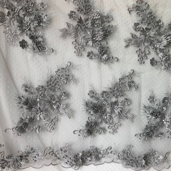Perles épais dentelle Applique tissus épais Perles avec strass en gris pour le Costume de mariée Robes de mariée, appliqués, design a7f027 Perles épais dentelle Applique tissus épais Perles avec strass en gris pour le Costume de mariée Robes de mariée, appliqués, design a7f027